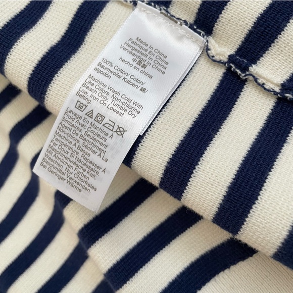 NWT J. Crew Emilie Striped V-Neck Sweater Knit Vest with Gold Buttons Size XS - Picture 8 of 9